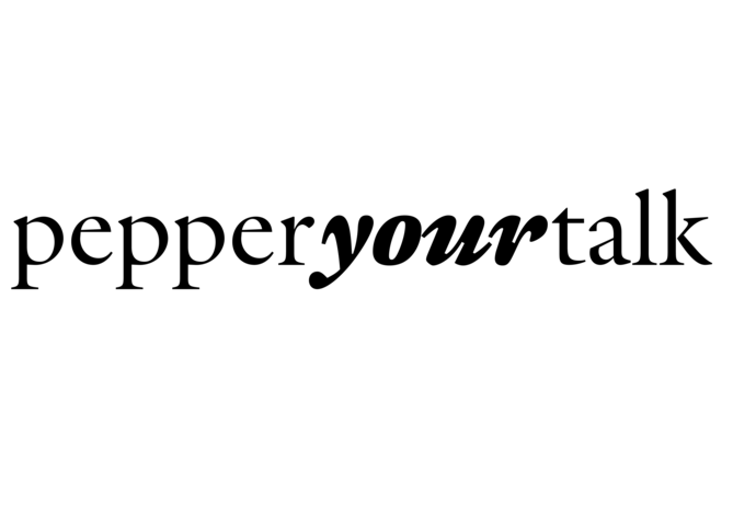 Pepper your talk logo in black