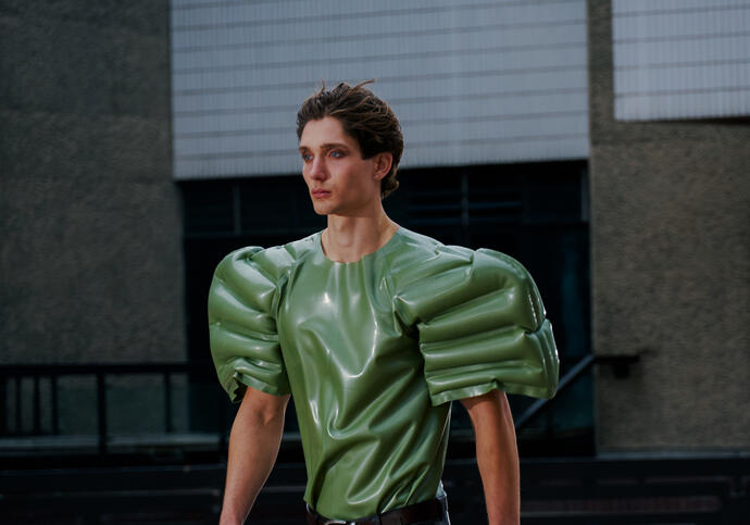 A model in the Sculpture Court