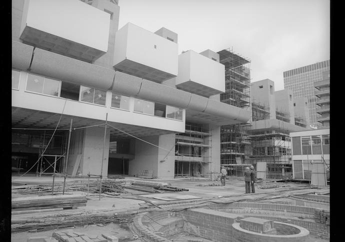 Photo of Barbican Lakeside during construction