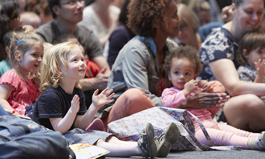 Photo of children in audience at concert