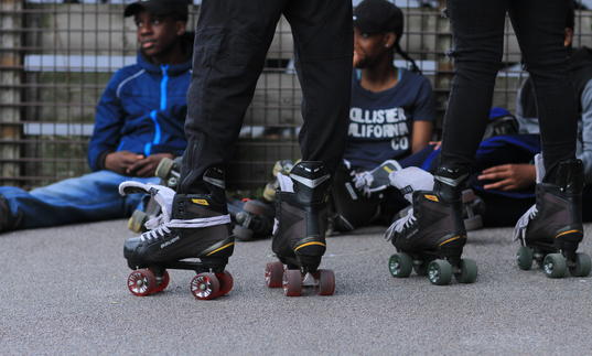 roller blades and concrete