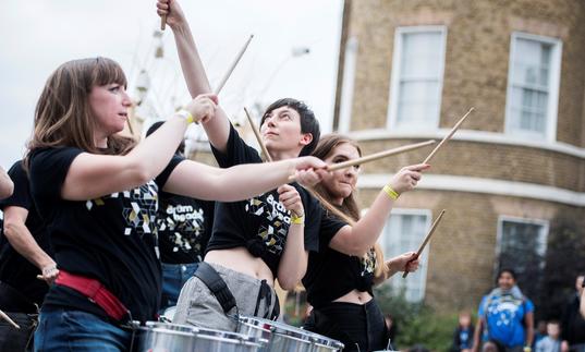 drum heads drumming