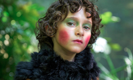 photo of young kid with blush