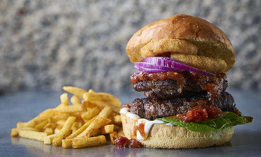 Bonfire burgers at the Barbican