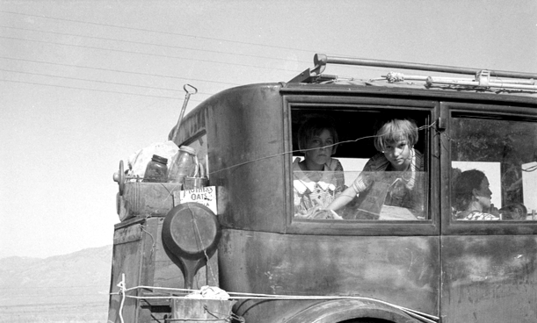 Photo taken by Dorothea Lange entitled Cars on the Road