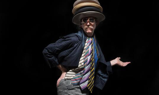 Martin Creed in a selection of hats