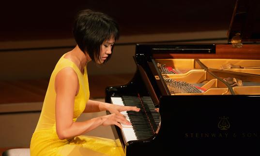 Yuja Wang playing piano
