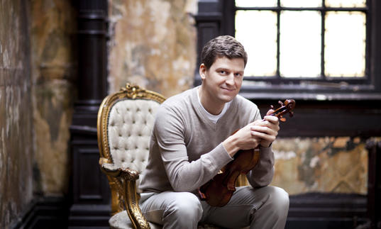 James Ehnes holding his violin