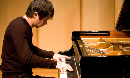 Piotr playing the piano 