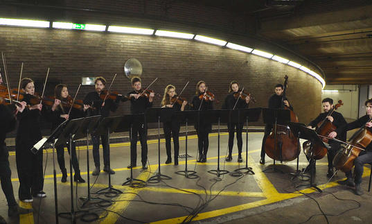 12 ensemble in the barbican car park