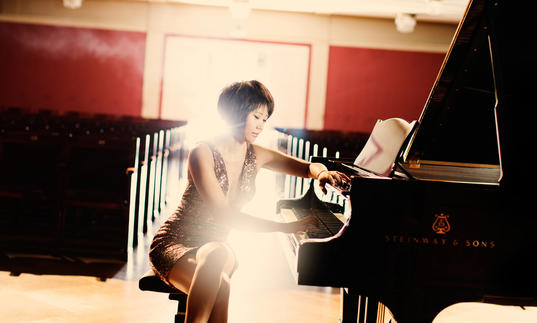 Yuja Wang at the piano