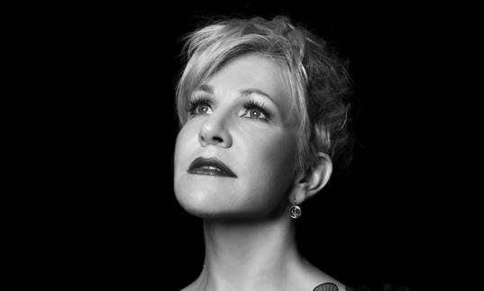 Joyce DiDonato looking up