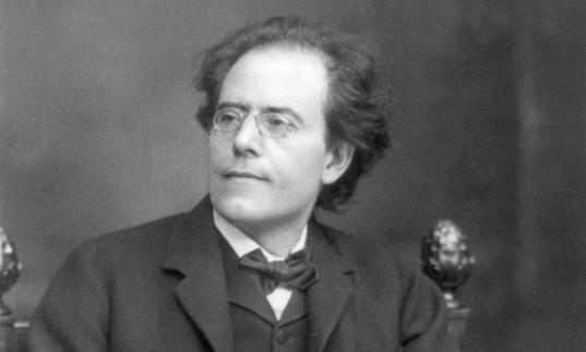 black and white photo of gustav mahler