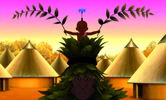 still from Kirikou and the Men and the Women