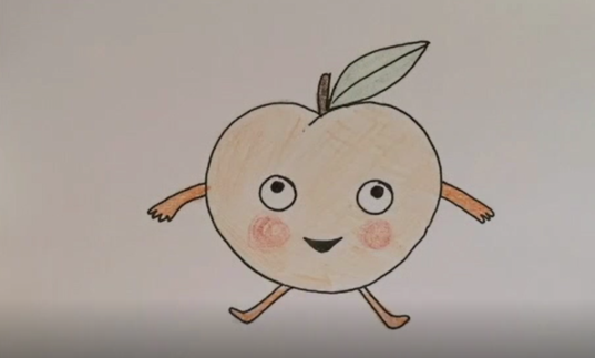 illustration of a peach