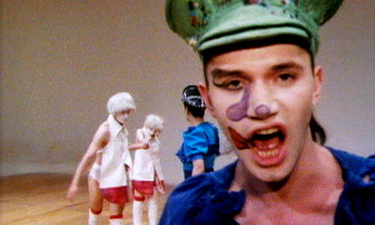 Michael Clark during the filming of Hail the New Puritan