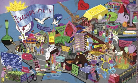 Illustration exploring idea of queer spaces