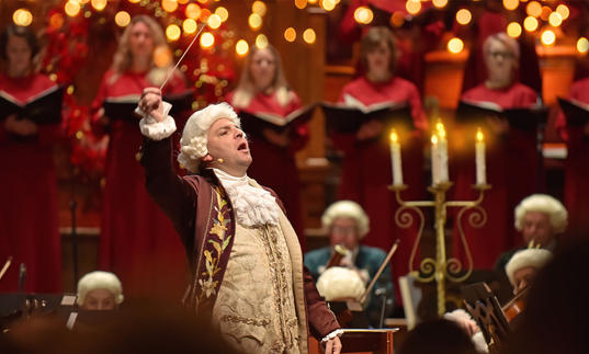 Conductor in period costume