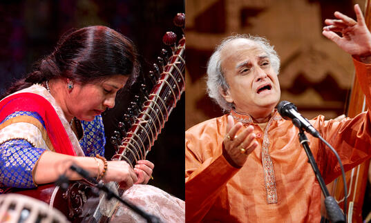 Side by side photo of performers Anupama and Ulhas