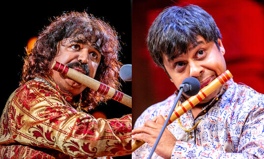 Side by side photo of performers Pravin Godkhindi and Shashank Subramanyam