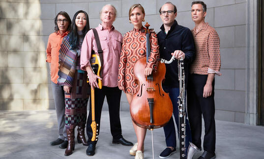 Image of the band Bang on a Can stood next to each other