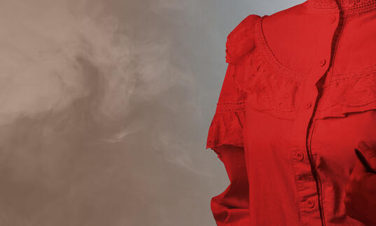 Orlando artwork - torso of person wearing red shirt