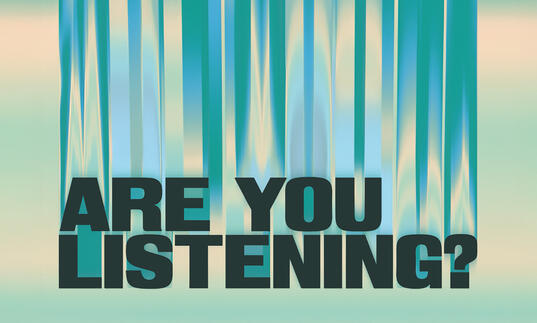 text card reads 'are you listening'