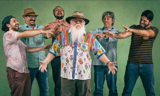 Hermeto Pascoal and his group looking jovial
