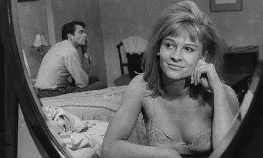 Julie Christie gazes into the mirror
