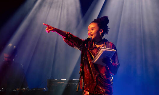 Nomakhwezi Becker on stage