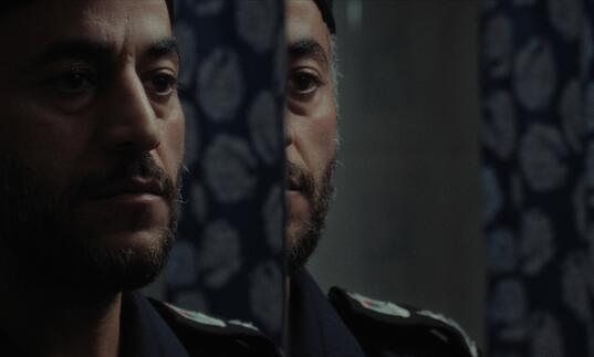 A man in a mirror