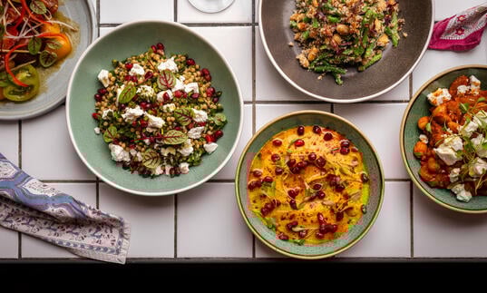 Plates of Jikoni food at Barbican Kitchen