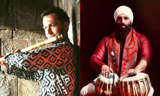 Two photos side-by-side of Jason Kalidas and Inderpal Pali Kalsi