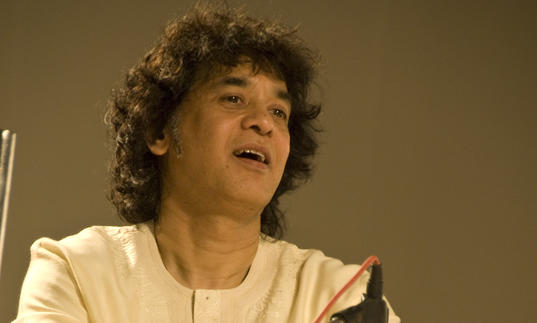 Zakir Hussain playing the tabla