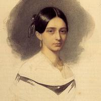 Drawing of Clara Schumann by Johann Heinrich Schramm, 1840