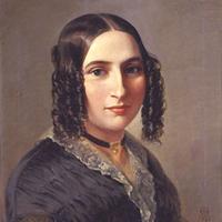 Portrait of Fanny Mendelssohn painted in 1842 by Moritz Daniel Oppenheim