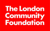 The London Community Foundation logo against a red background
