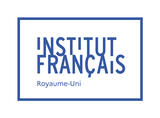 A blue and white logo: institut francais Royaume-Uni