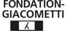The words Fondation-Giacometti in black, all caps text. Underneath is a rectangular graphic depicting an form resembling the Walking Man sculpture.