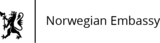 A logo with black text that reads 'Norwegian Embassy'