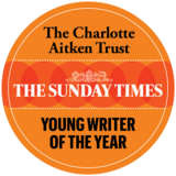 An orange logo that reads: The Sunday Times, The Charlotte Aitken Trust Young Writer of the Year