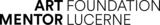 The Art Mentor Foundation Lucerne Logo. On the left, the words Art Mentor are in a bold, black font. To the right, Foundation Lucerne is in a lighter font.