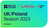 UK/Poland Season 2025 banner with logos of the British Council, Adam Mickiewicz Institute, Polish Cultural Institute and 